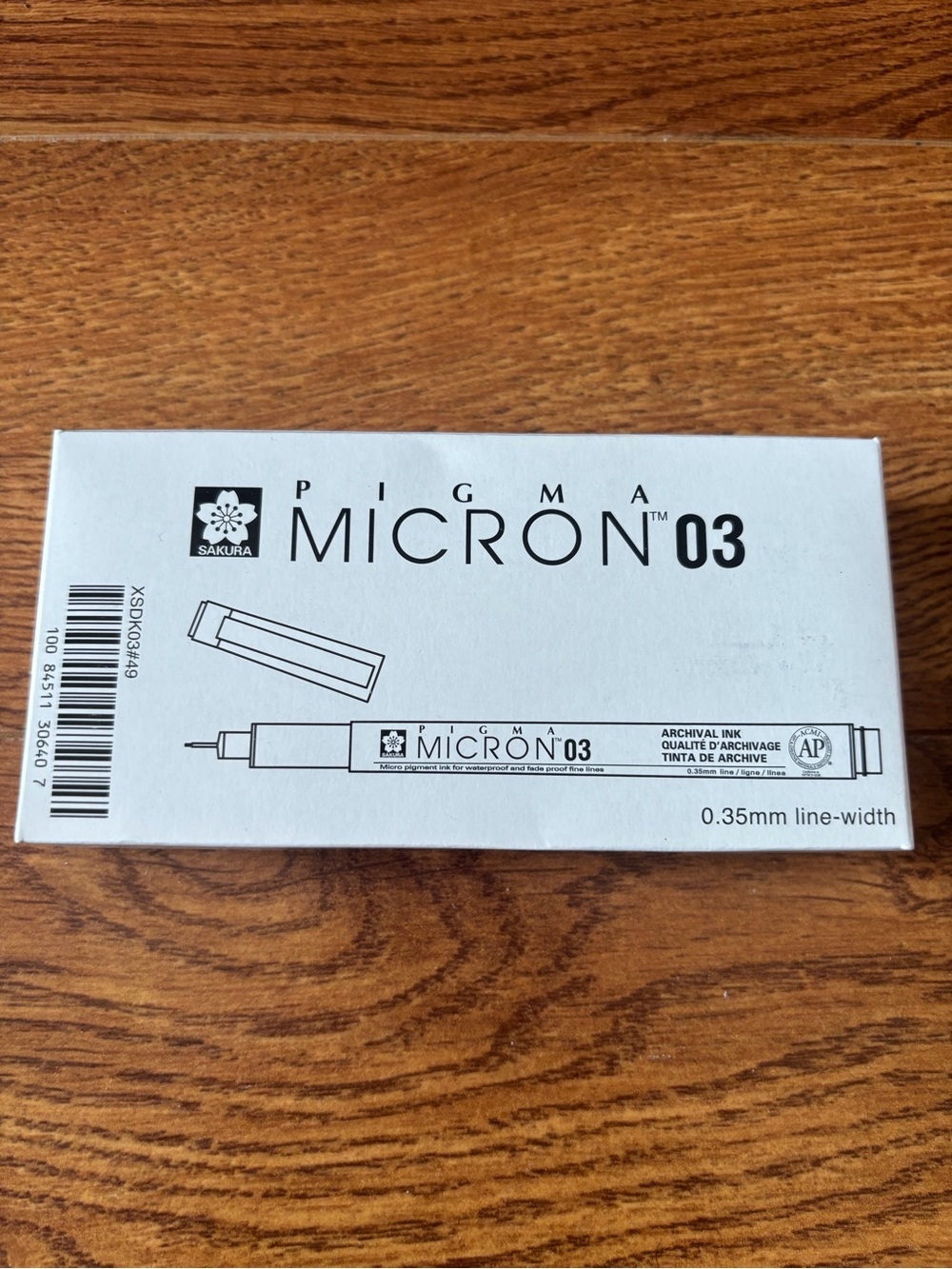 Sakura Pigma Micron 03 Pen — black ink set of 12